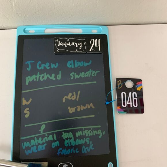 J Crew Sweater Womens S Small Red Brown Elbow Patches Buttons Detail Wool Blend - Picture 12 of 13